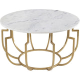 Unique Design White Marble Golden Metal Center Table - Decor Smart