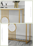 Urban Loft Rectangular White Marble Console Table - Decor Smart