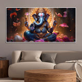 Vighnaharta Lord Ganpati Premium Canvas Wall Painting - Decor Smart