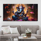 Vighnaharta Lord Ganpati Premium Canvas Wall Painting - Decor Smart