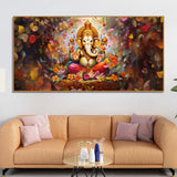 Vighnaharta Shree Ganesh Premium Canvas Wall Painting - Decor Smart