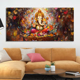 Vighnaharta Shree Ganesh Premium Canvas Wall Painting - Decor Smart
