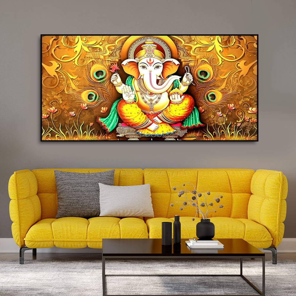 Vignaharta Ganesh Premium Canvas Wall Painting - Decor Smart