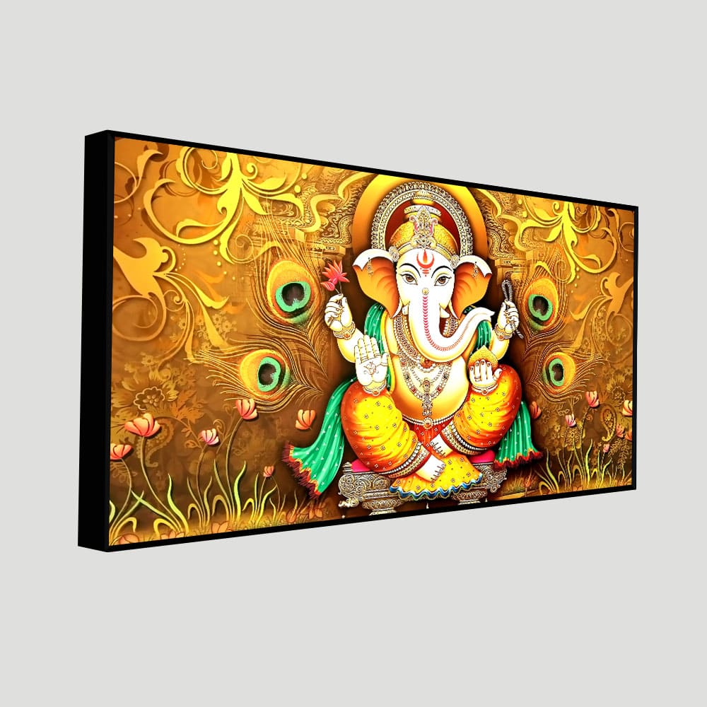 Vignaharta Ganesh Premium Canvas Wall Painting - Decor Smart