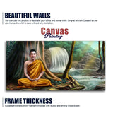 Wall Painting of Lord Buddha with Nature Background - Decor Smart