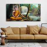 Wall Painting of Lord Buddha with Nature Background - Decor Smart