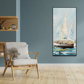 Watercolor Painting of Sailing Boats Premium Canvas Wall Painting - Decor Smart