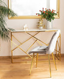 White Tempered Minimalist Stylish Console Table - Decor Smart