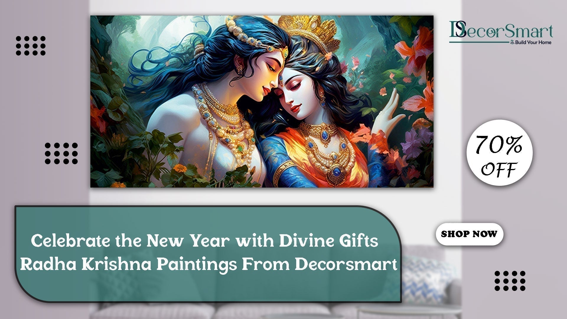 Celebrate the New Year with Divine Gifts: Radha Krishna & Lord Krishna Paintings from Decorsmart