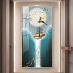 Jolly Jumping Deer Premium Vertical Acrylic Wall Art