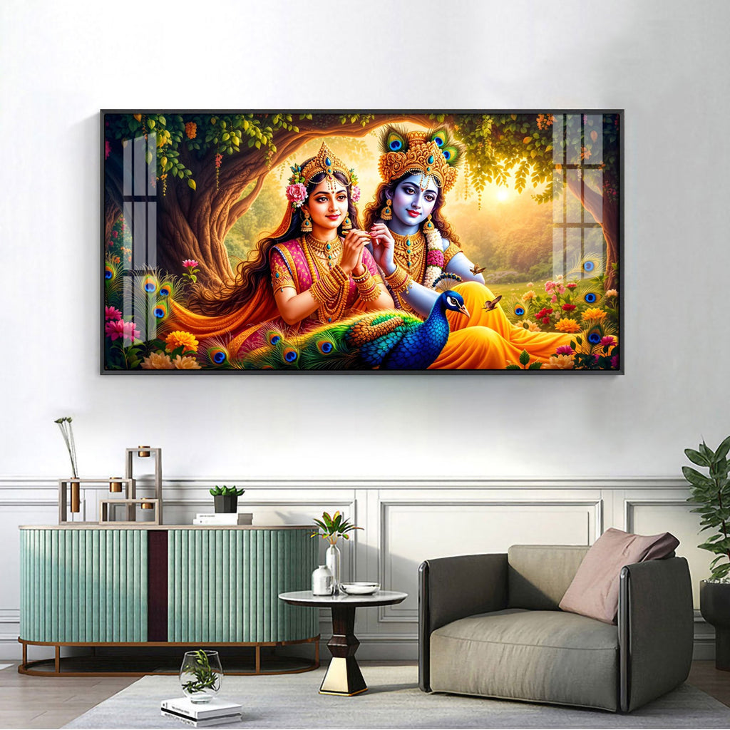 Garden of Radha’s Dreams Premium Acrylic Horizontal Wall Art