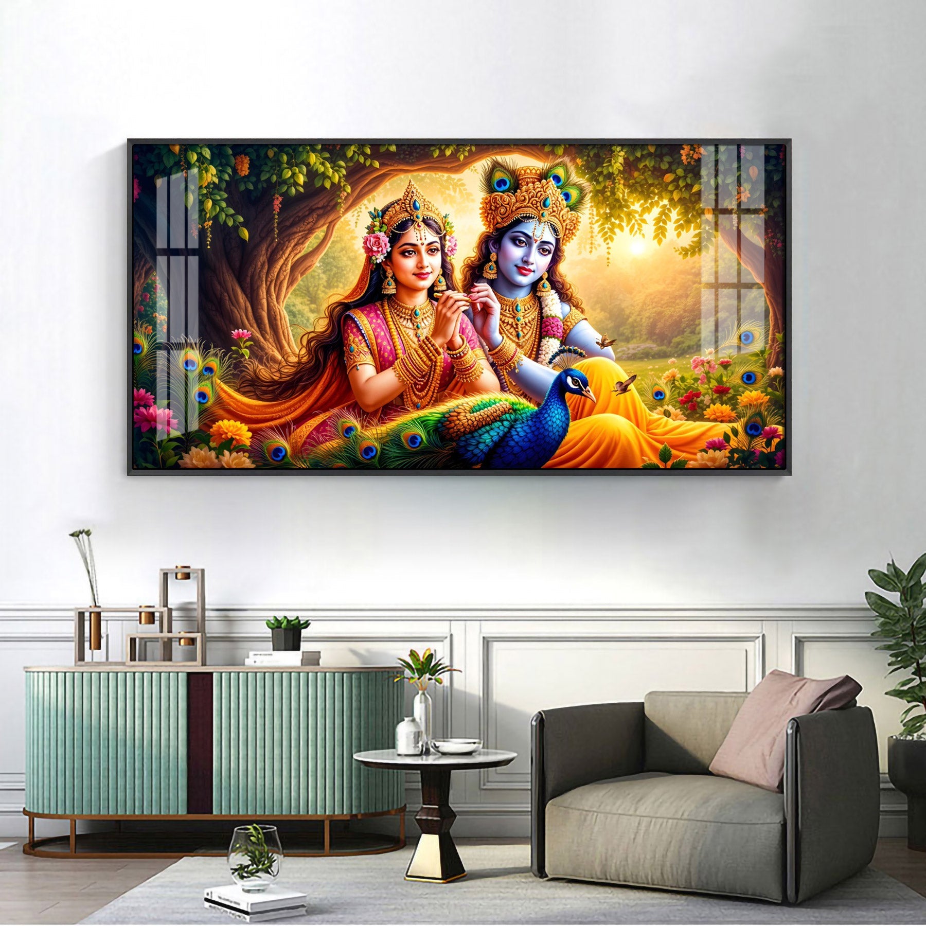 Garden of Radha’s Dreams Premium Acrylic Horizontal Wall Art