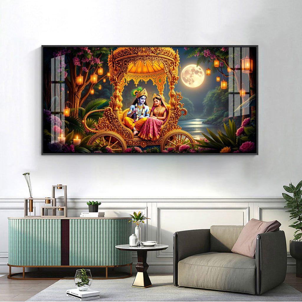 Krishna Radha Serenity Premium Acrylic Horizontal Wall Art