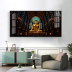 Radiant Peace Buddha Premium Acrylic Horizontal Wall Art