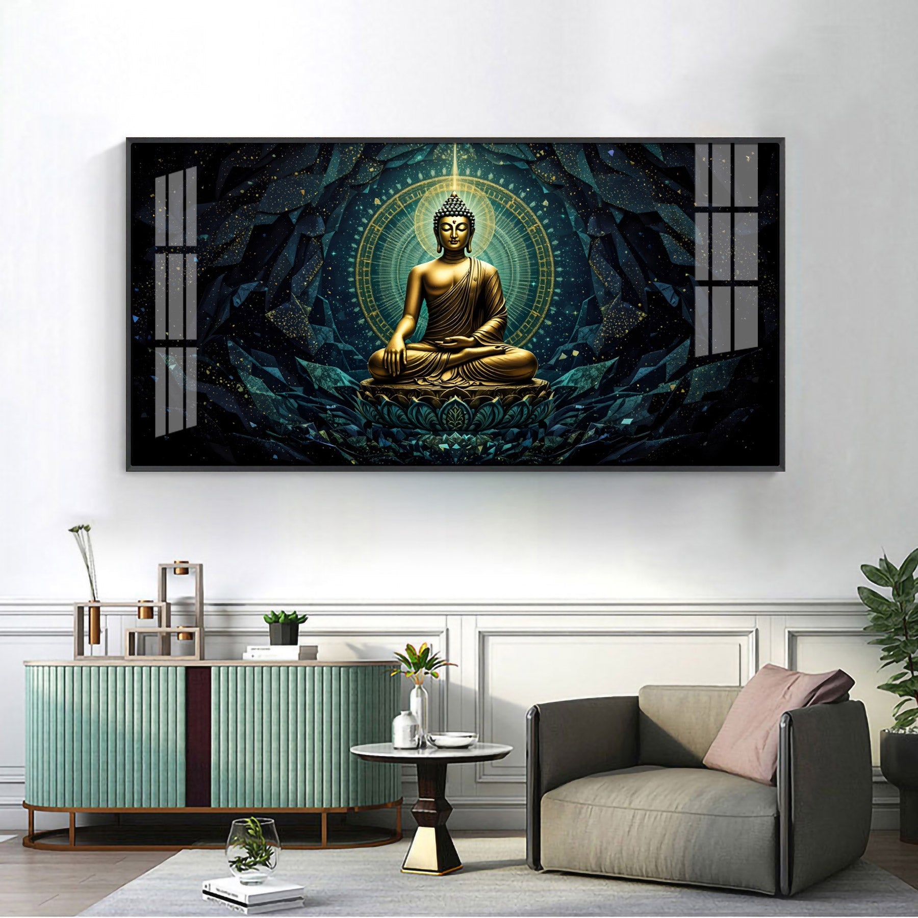 Zen Haven Buddha Premium Acrylic Horizontal Wall Art