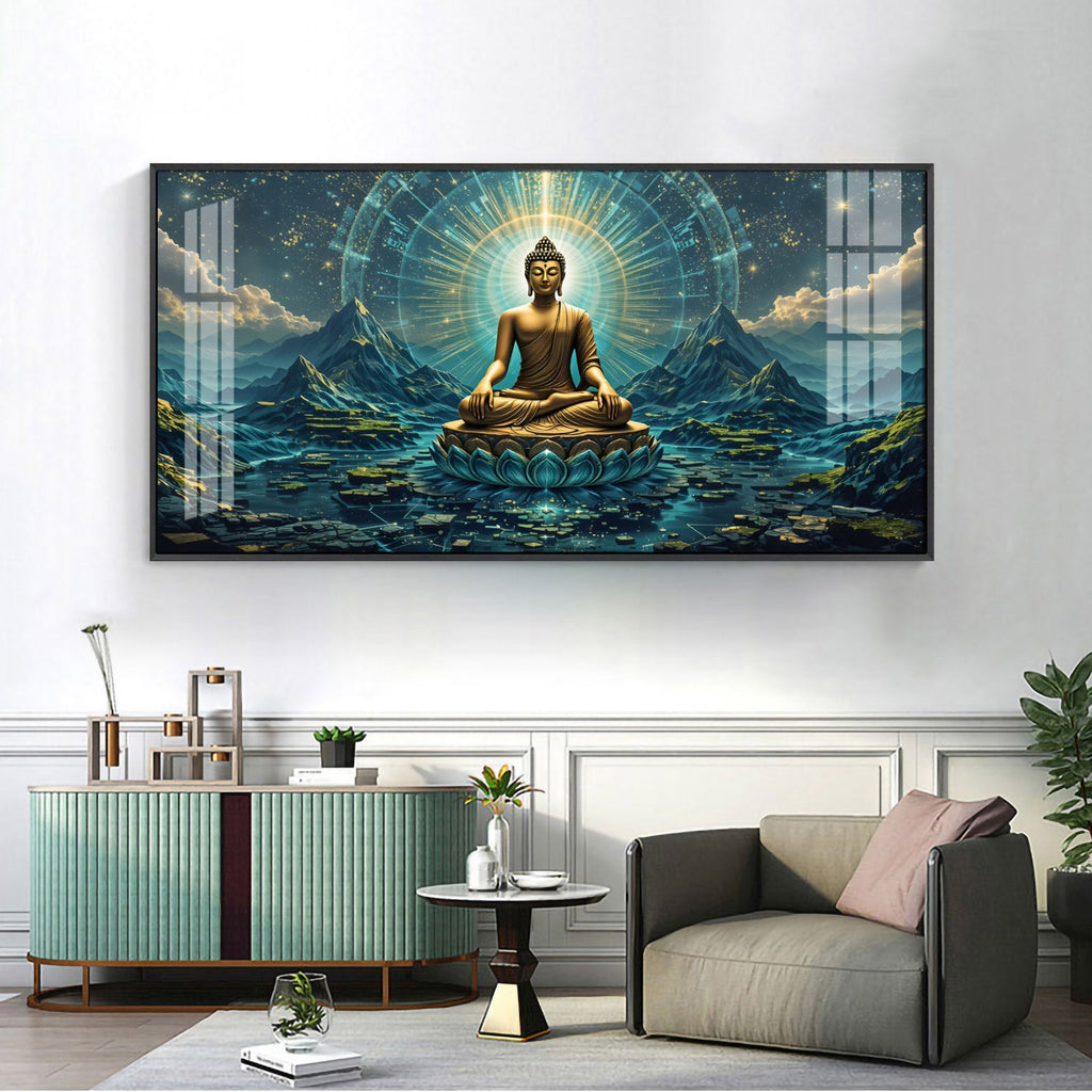 Buddha's Reflection Premium Acrylic Horizontal Wall Art