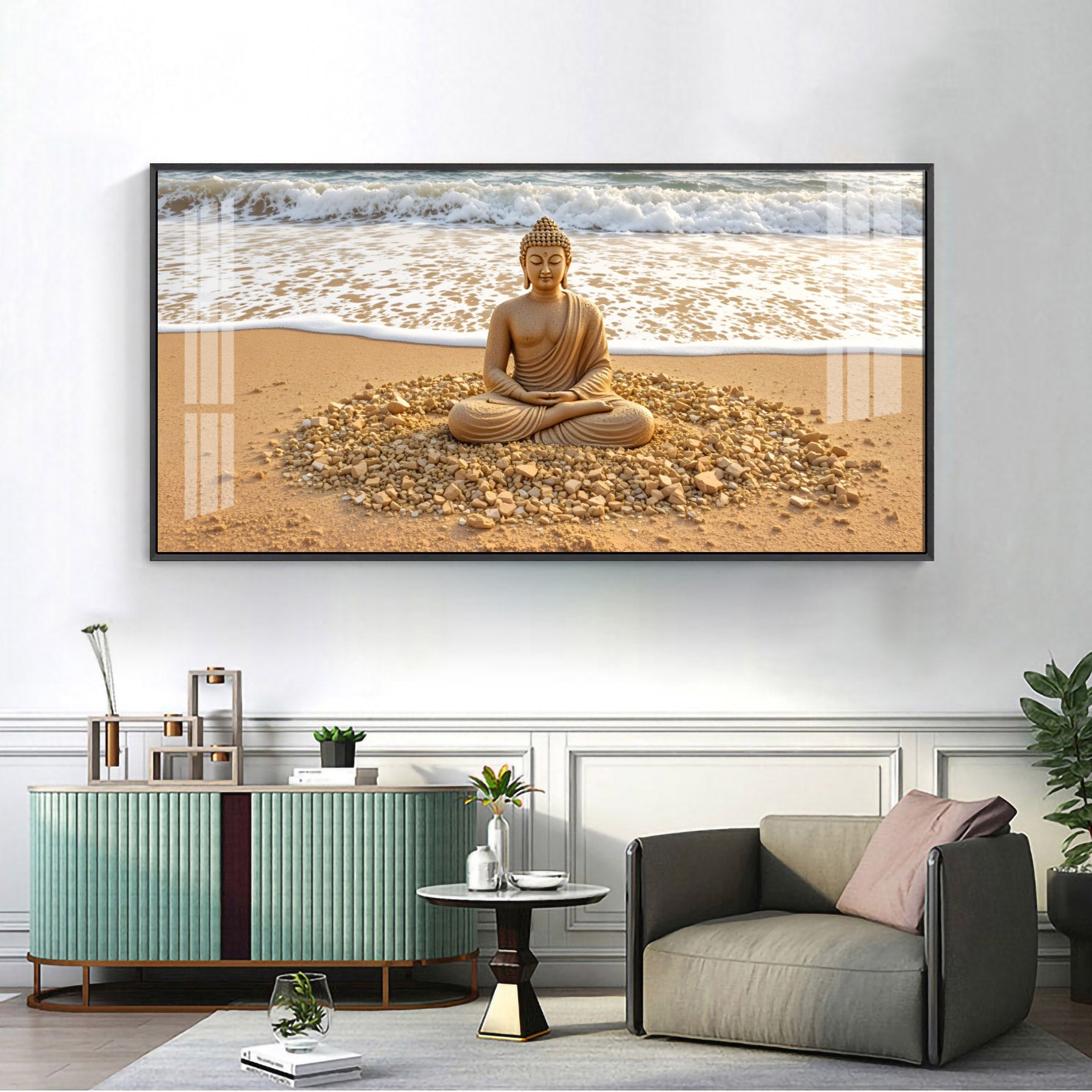 Tranquil Aura Buddha Premium Acrylic Horizontal Wall Art