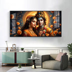 Transcendent Spirits Of Krishna Radha Premium Acrylic Horizontal Wall Art