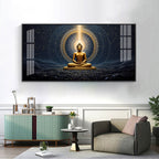 Radiant Buddha Reflection Premium Acrylic Horizontal Wall Art