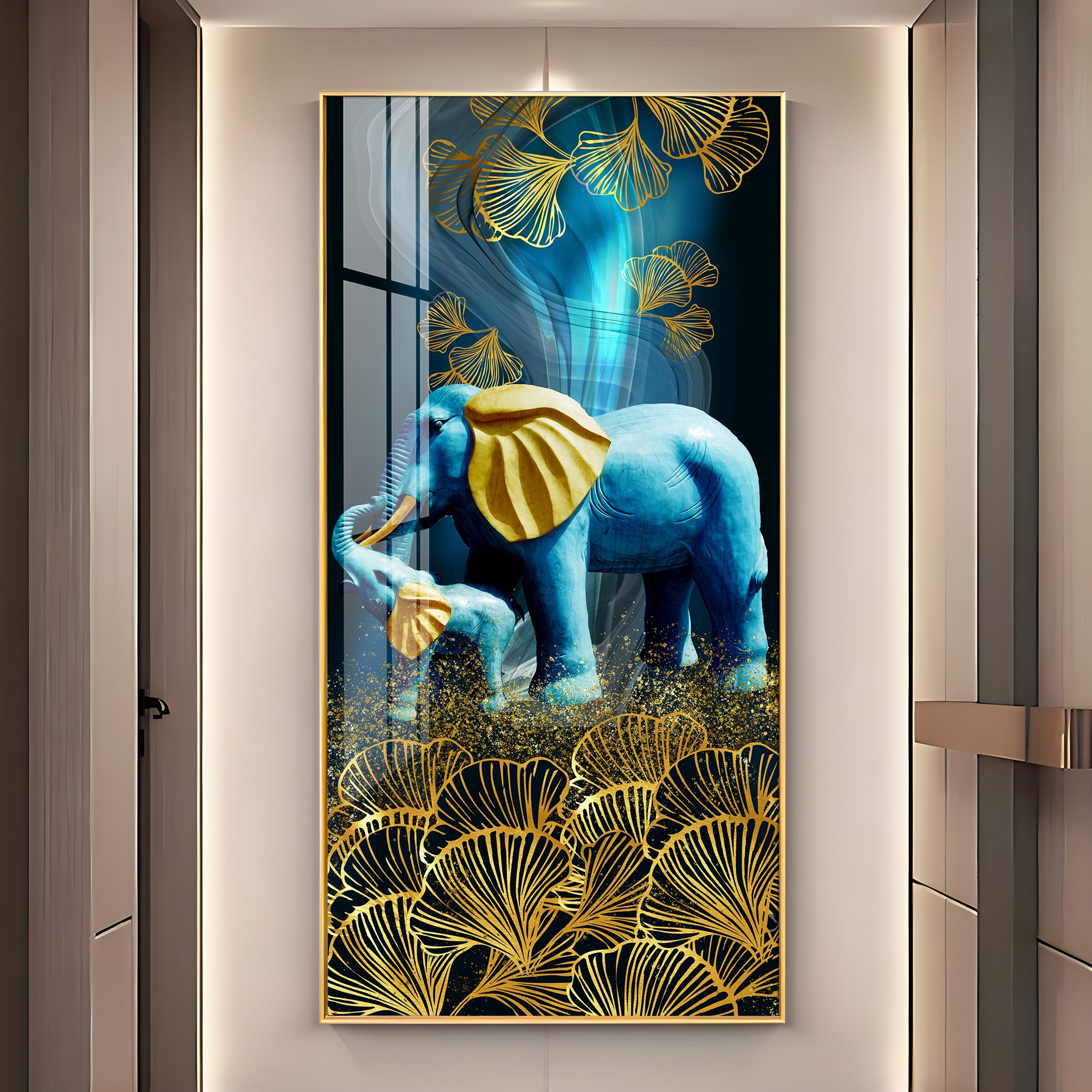 Mystical Elephants Premium Acrylic vertical Wall Art