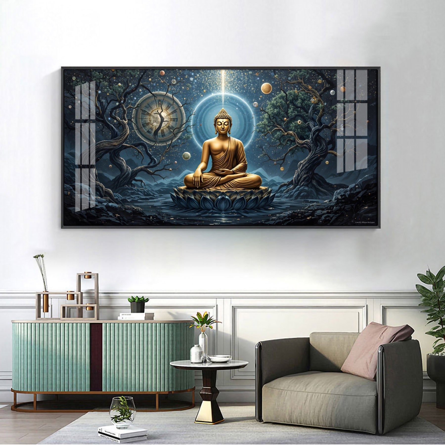 Celestial Buddha Premium Acrylic Horizontal Wall Art