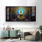 Harmony Buddha Mural Premium Acrylic Horizontal Wall Art