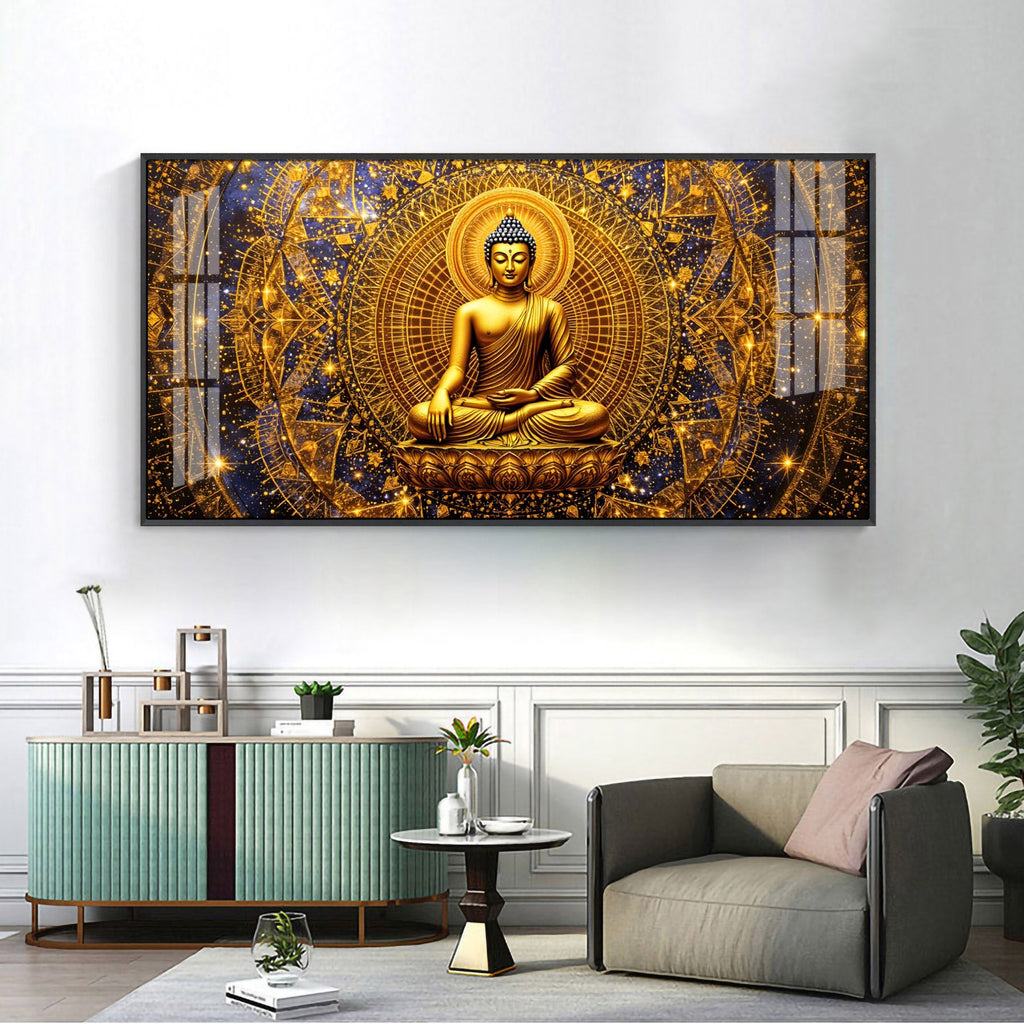 Radiant Buddha Premium Acrylic Horizontal Wall Art