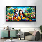 Natkhat Gopala & Radha Premium Acrylic Horizontal Wall Art
