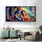 The Krishna-Radha Masterpiece Premium Acrylic Horizontal Wall Art