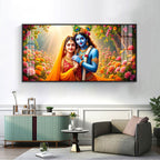 Radha Krishna Boundless Bhakti Premium Acrylic Horizontal Wall Art
