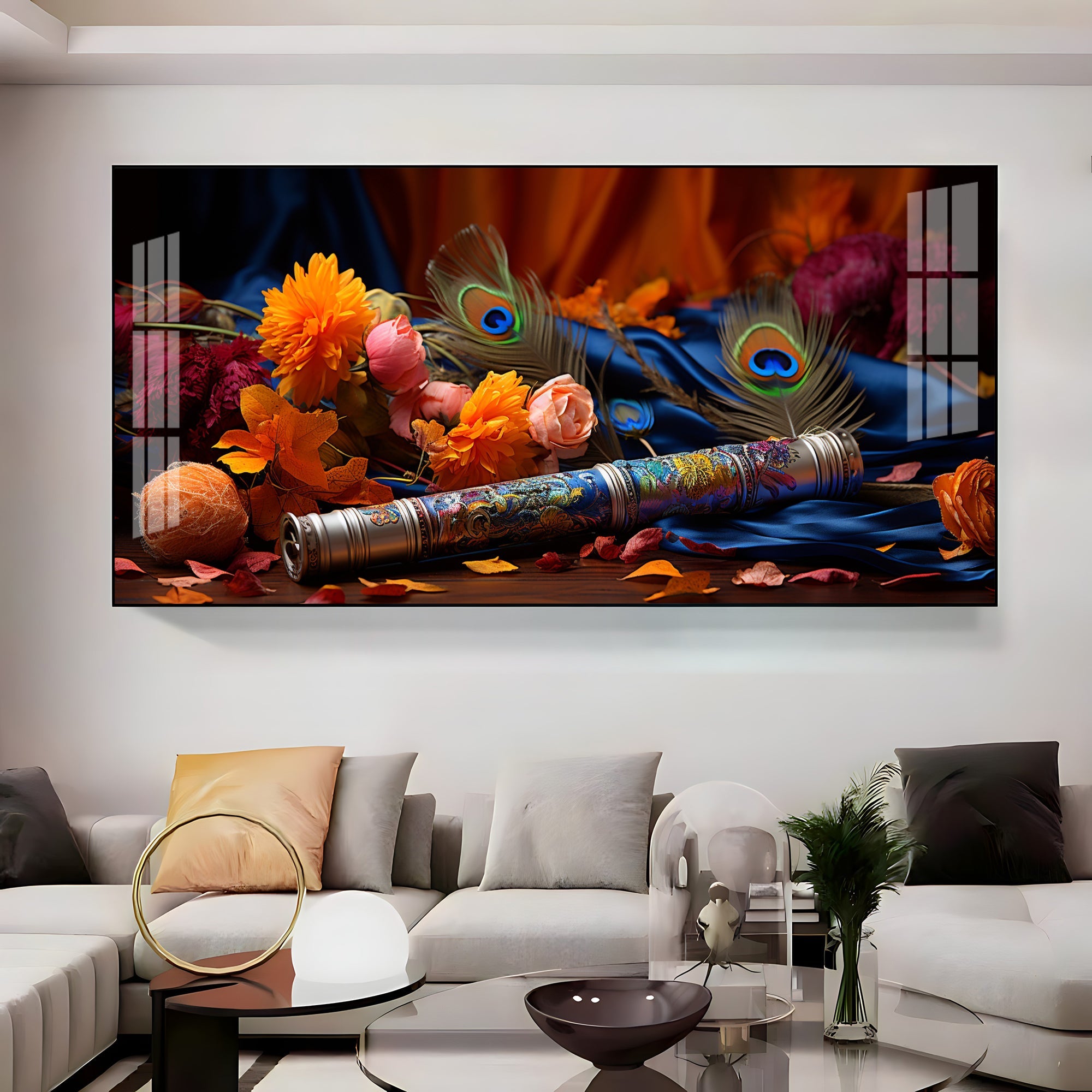 Troupe Of Bansuri Premium Acrylic Horizontal Wall Art