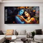 Unique Bond Of Radha Krishna Premium Acrylic Horizontal Wall Art
