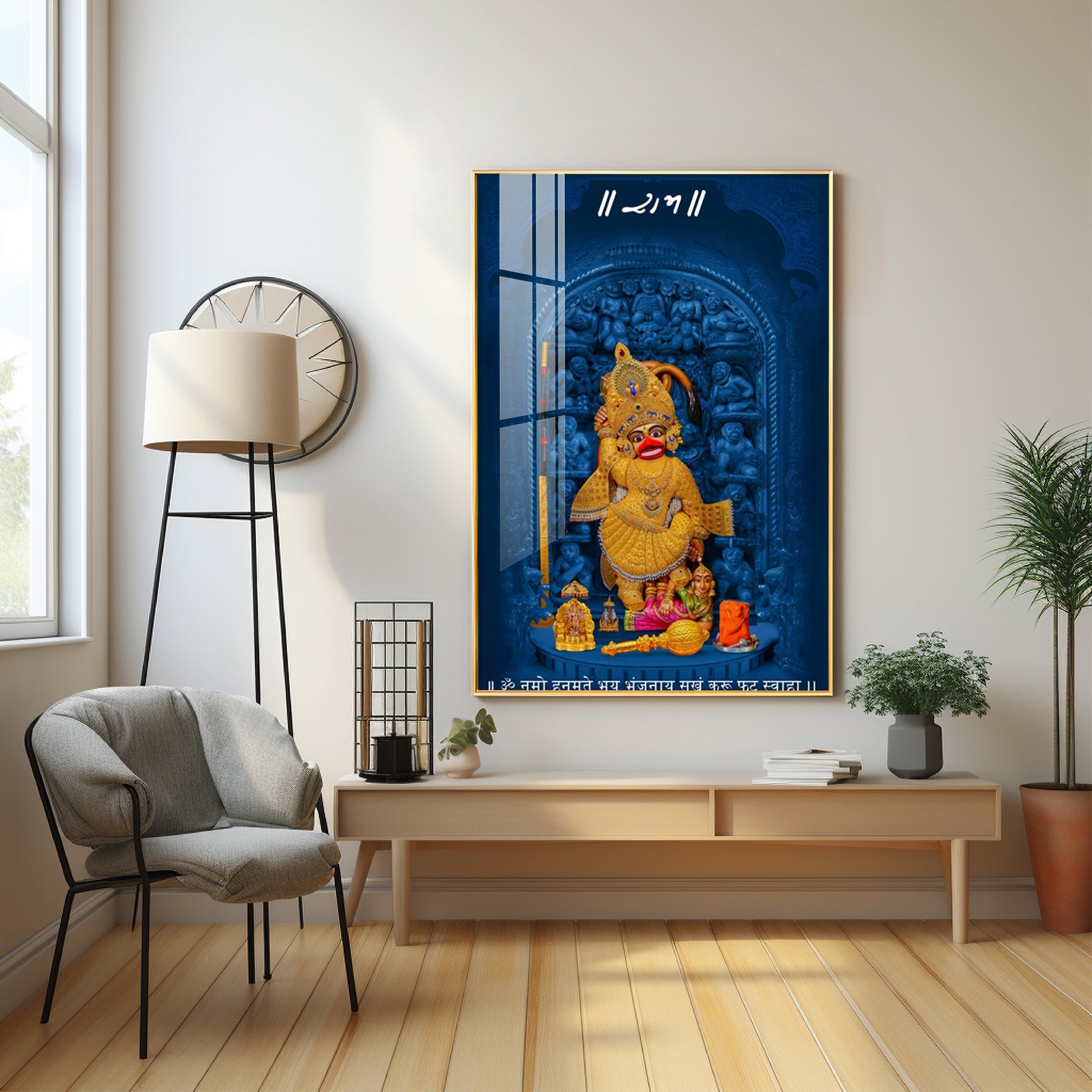 Shri Kashtbhanjan Dev Hanumanji Premium Acrylic Vertical Wall Art