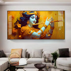 Golden Armlet Lord Krishna Premium Acrylic Horizontal Wall Art