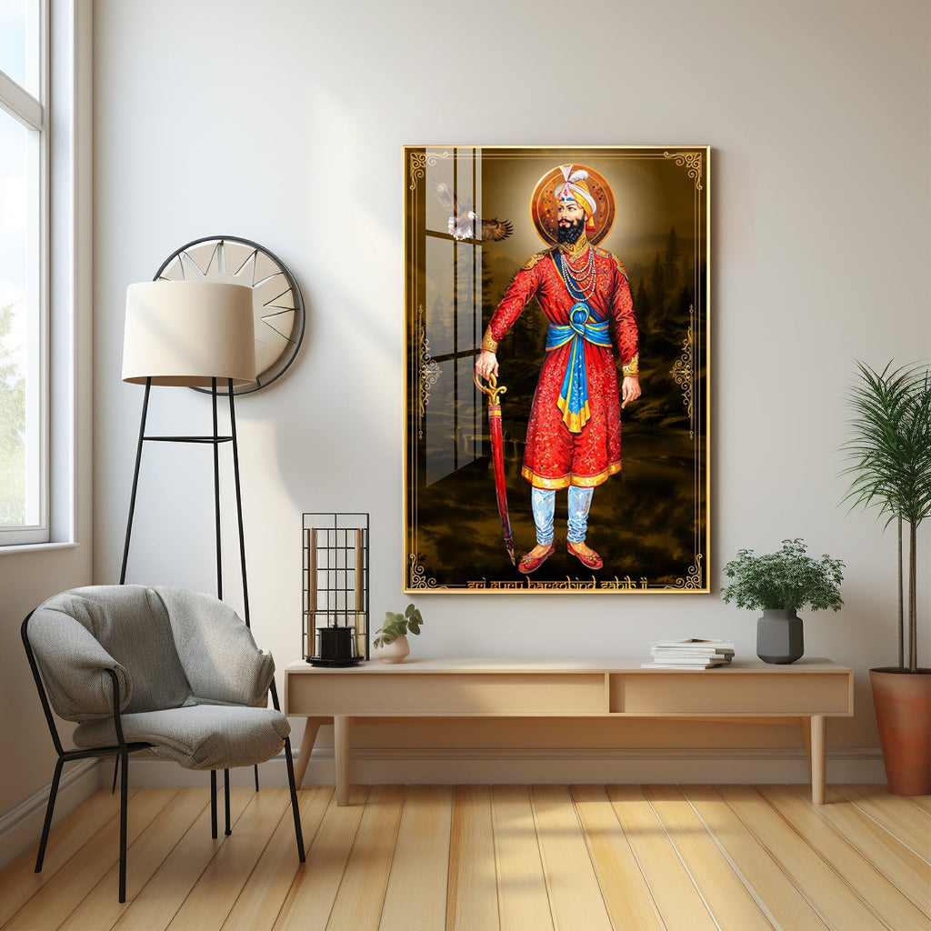 Shri Guru Hargobind Sahib Ji Premium Acrylic Vertical Wall Art