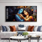 Unique Bond Of Radha Krishna Premium Acrylic Horizontal Wall Art