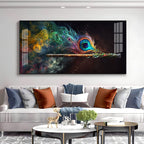 Divine Krishna Coverts Illumination Premium Acrylic Horizontal Wall Art