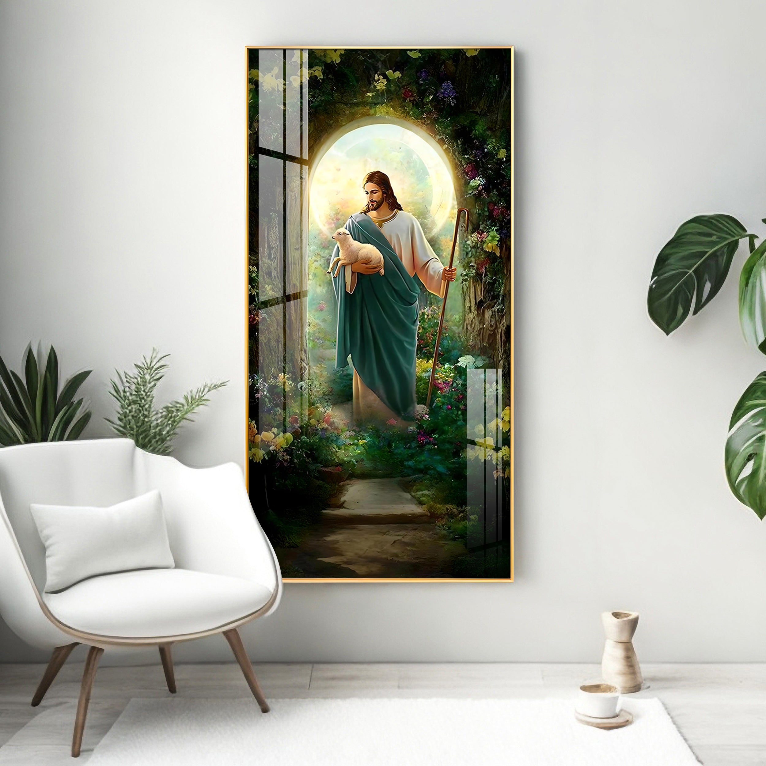 The Parable of Lost Sheep Premium Acrylic Vertical Wall Art