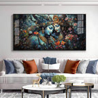 Mystical Love Of Radha Krishna Premium Acrylic Horizontal Wall Art