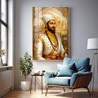 Chhatrapati Shivaji Maharaj Ji Premium Acrylic Vertical Wall Art