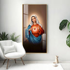 The Heart of Mary Premium Acrylic Vertical Wall Art