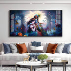 Astounding Love Of Radha Krishna Premium Acrylic Horizontal Wall Art