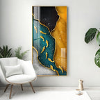 Nine Koi Fish Premium Acrylic Vertical Wall Art