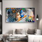 Radha Krishna Unforgetable Love Pemium Acrylic Horizontal Wall Art
