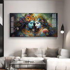 Krishna's Love For Radha Premium Acrylic Horizontal Wall Art