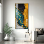 Nine Koi Fish Premium Acrylic Vertical Wall Art