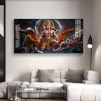 Ethereal Guardian Hanuman Premium Acrylic Horizontal Wall Art