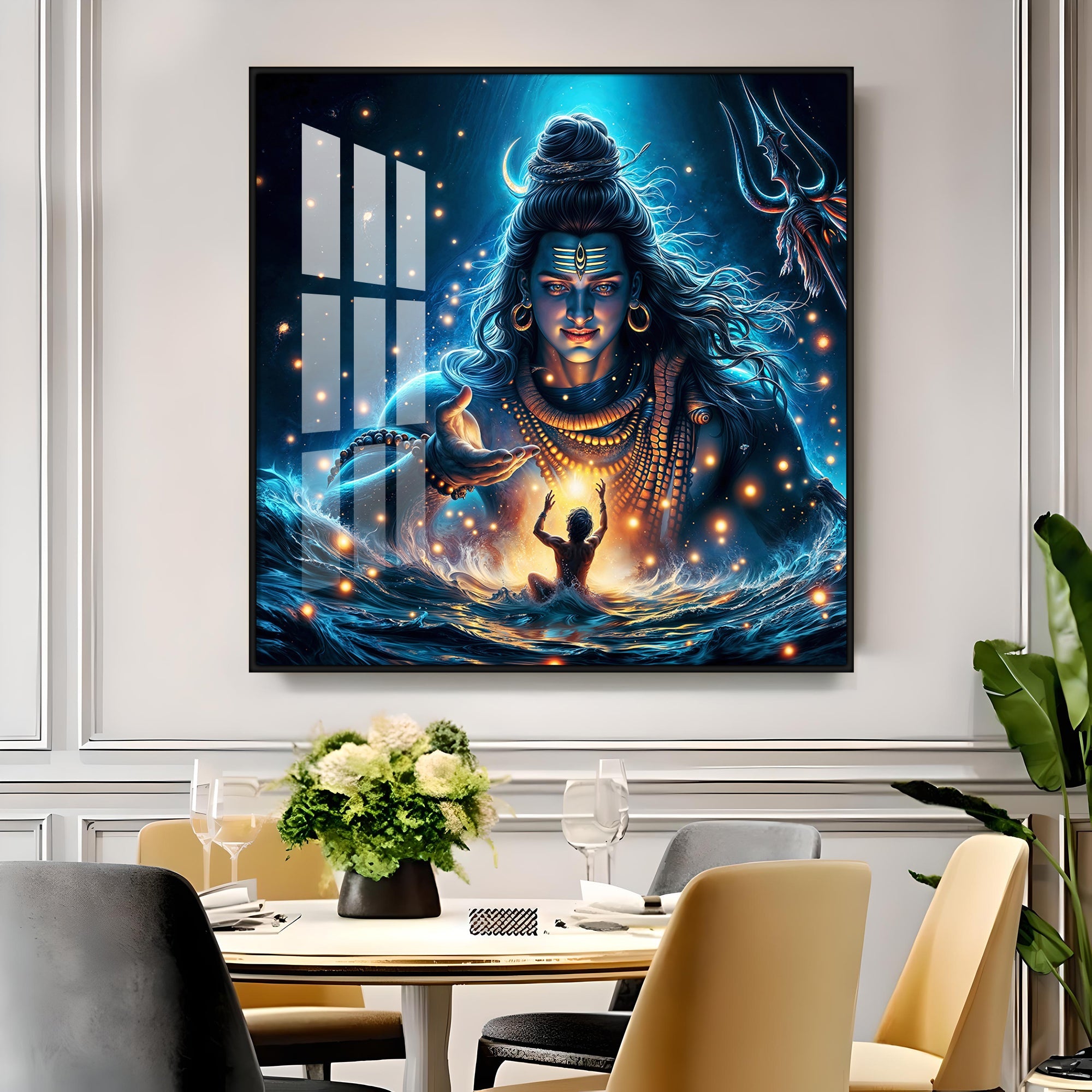 Cosmic Shiva Premium Acrylic Square Wall Art