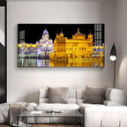 The Majestic Golden Temple Premium Acrylic Horizontal Wall Art