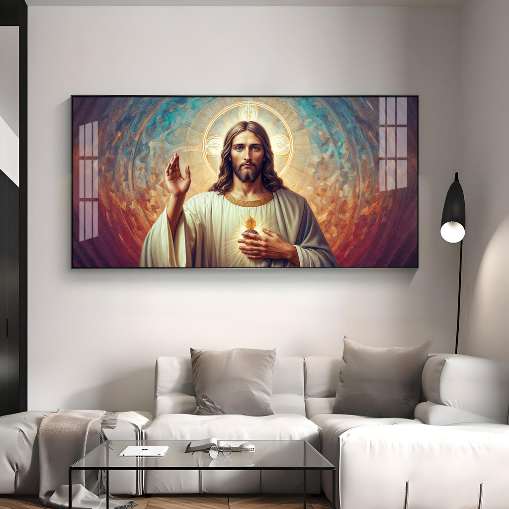 Jesus Blessings Premium Acrylic Horizontal Wall Art